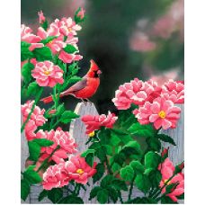 Рисунок на габардине Розовый рай, 50x40 (35x28), МП-Студия, Г-016
