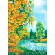 Рисунок на габардине Осенний берег, 50x40 (35x25), МП-Студия, Г-105