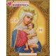 Мозаика стразами Икона Богородица Отчаянных Единая Надежда, 22x28, частичная выкладка, Алмазная живопись