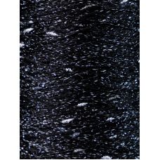 Пряжа Узелковый люрекс (шишибрики) №Y44 Чёрный с серебристым люрексом, 700 метров, OnlyWe