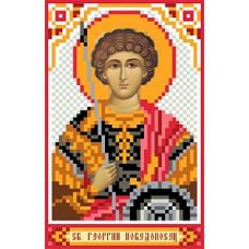 Рисунок на шелке Святой Георгий Победоносец, 22x25 (9x14), Матренин посад