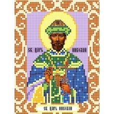 Канва с рисунком Святой Царь Николай, 12x16, Божья коровка