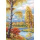 Алмазная мозаика Осенний пейзаж, 19x27, полная выкладка, Brilliart (МП-Студия)