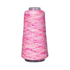 Пряжа Узелковый люрекс (шишибрики) №Y65 Розовый с белым, 700 метров, OnlyWe