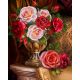 Мозаика стразами Благородные розы, 30x40, полная выкладка, Алмазная живопись