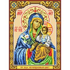 Рисунок на шелке Богородица Неувядаемый цвет, 28x34 (18x24), Матренин посад