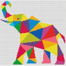 Набор для вышивания крестом Веселый слон, 21,4x21,2, Тутти