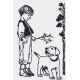 Набор для вышивания крестом Мальчик с собакой (графика), 31x46, МП-Студия