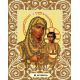 Канва с рисунком Богородица Иерусалимская, 20x25, Божья коровка