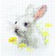 Набор для вышивания крестом Белый крольчонок, 9x9, Алиса