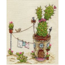Набор для вышивания крестом Долина кактусов , 20x23, НеоКрафт