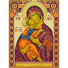 Рисунок на шелке Владимирская Божья Матерь, 28x34 (18x24), Матренин посад