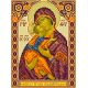 Рисунок на шелке Владимирская Божья Матерь, 28x34 (18x24), Матренин посад