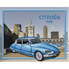 Рисунок на габардине Антикварные автомобили - Citroën, 40x50 (28x35), МП-Студия, Г-157
