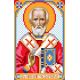 Рисунок на шелке Святой Николай Чудотворец, 22x25 (9x14), Матренин посад
