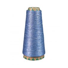 Пряжа Alluring shine цвет №В65 Синий с серебристым люрексом, 1500 метров, OnlyWe