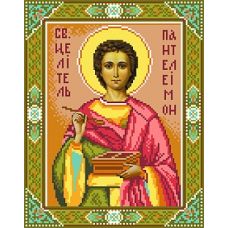 Рисунок на шелке Святой Пантелеймон, 28x34 (18x24), Матренин посад