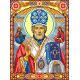 Рисунок на шелке Святой Николай Чудотворец, 28x34 (18x24), Матренин посад