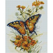 Алмазная мозаика Бабочка, 20x25, полная выкладка, Белоснежка
