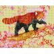 Алмазная мозаика Красная панда, 20x25, полная выкладка, Белоснежка