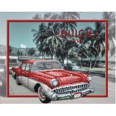 Рисунок на габардине Антикварные автомобили - Buick, 40x50 (28x35), МП-Студия, Г-155