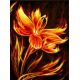 Мозаика стразами Огненный цветок, 30x40, полная выкладка, Алмазная живопись