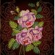 Канва с рисунком Бархатная роза, 30x30, Божья коровка