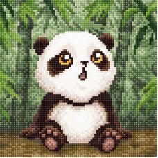 Алмазная мозаика Малыш-панда, 20x20, полная выкладка, Brilliart (МП-Студия)