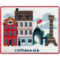 Набор для вышивания крестом Магнит Столицы мира. Копенгаген, 9x7, Овен