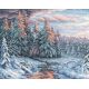 Алмазная мозаика Зимний закат, 48x38, полная выкладка, Brilliart (МП-Студия)