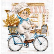 Набор для вышивания крестом Пекарь, 16x17, Алиса