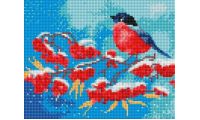 Алмазная мозаика Ветка рябины, 20x25, полная выкладка, Белоснежка