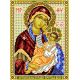 Рисунок на шелке Богородица Утоли Моя Печали, 28x34 (18x24), Матренин посад