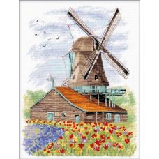 Набор для вышивания крестом Ветряная мельница. Голландия, 19x24, Овен
