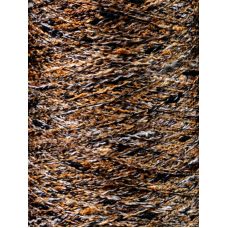 Пряжа Узелковый люрекс (шишибрики) №Y39 Бежевый с коричневым и чёрным, 700 метров, OnlyWe