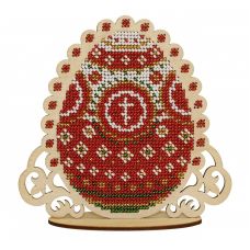 Набор для вышивания бисером Красное пасхальное яйцо, 13x14, Щепка (МП-Студия)