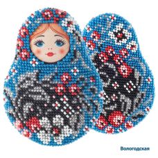 Набор для вышивания бисером Матрёшка Вологодская, 10x8, Кроше
