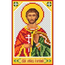 Рисунок на шелке Святой Евгений, 22x25 (9x14), Матренин посад