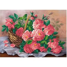 Рисунок на габардине Натюрморт с розами, 50x40 (35x25), МП-Студия, Г-087