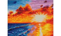 Алмазная мозаика Золотой закат, 20x25, полная выкладка, Белоснежка