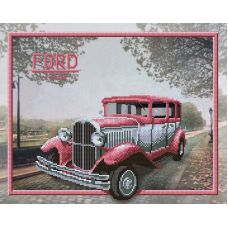 Рисунок на габардине Антикварные автомобили - Ford, 40x50 (28x35), МП-Студия, Г-158