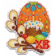 Набор для вышивания крестом Магнит Пасхальное яйцо, 6,3x7,3, Овен