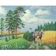 Рисунок на габардине Дорога с сенокоса, 40x50 (28x35), МП-Студия, Г-165