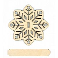 Подставка под вышивку Снежинки, 8x8; 8, Щепка (МП-Студия)