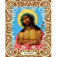 Канва с рисунком Иисус в терновом венце, 20x25, Божья коровка