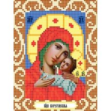 Канва с рисунком Богородица Корсунская, 12x16, Божья коровка