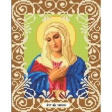Канва с рисунком Богородица Умиление, 20x25, Божья коровка