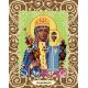 Канва с рисунком Богородица Неувядаемый цвет, 20x25, Божья коровка