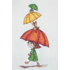 Набор для вышивания крестом Веселые зонтики, 11x24, НеоКрафт