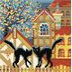 Алмазная мозаика Город и кошки. Осень, 20x20, полная выкладка, Риолис